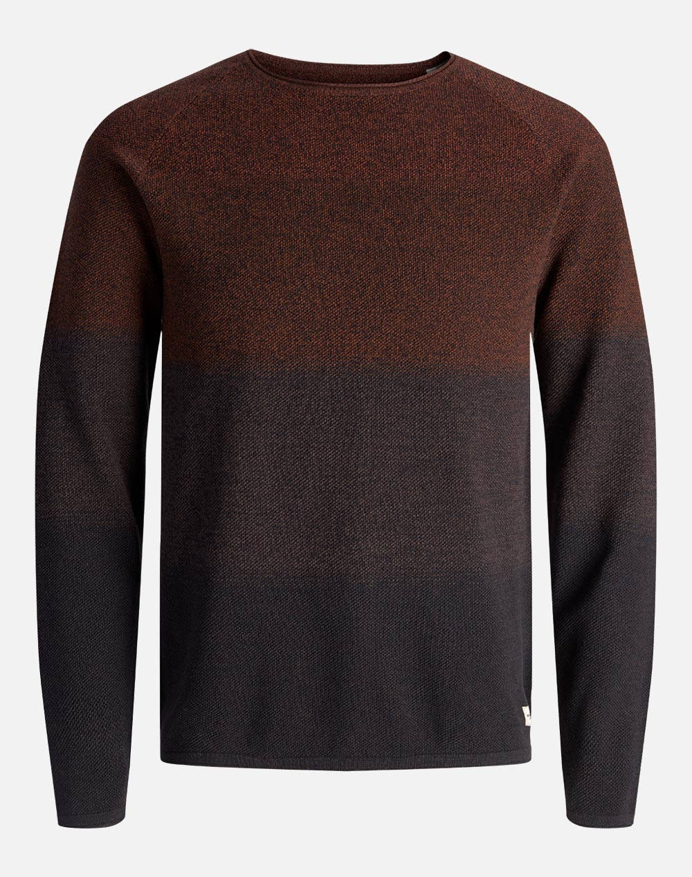 Jack Jones Πλεκτο Jjehill Knit Crew Neck Noos 12157321-Mulch Darkbrown ανδρικά ρούχα μπλούζες Πλεκτά Politikos Shop Πολιτικός
