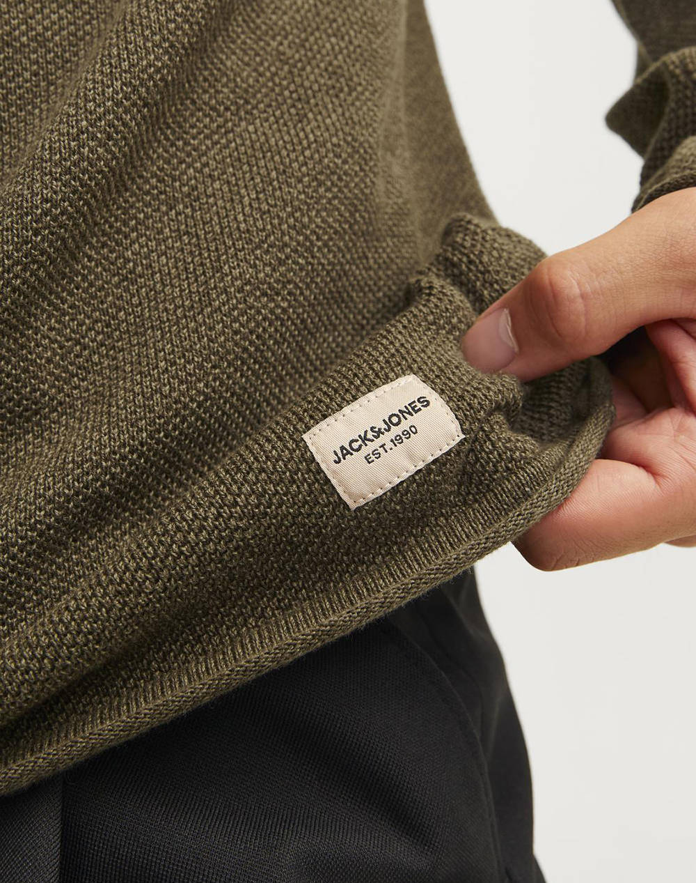 JACK&JONES ΠΛΕΚΤΟ JJEHILL KNIT CREW NECK NOOS ΠΛΕΚΤΟ 12157321-CanteenTwist DarkOliveGreen φωτογραφία