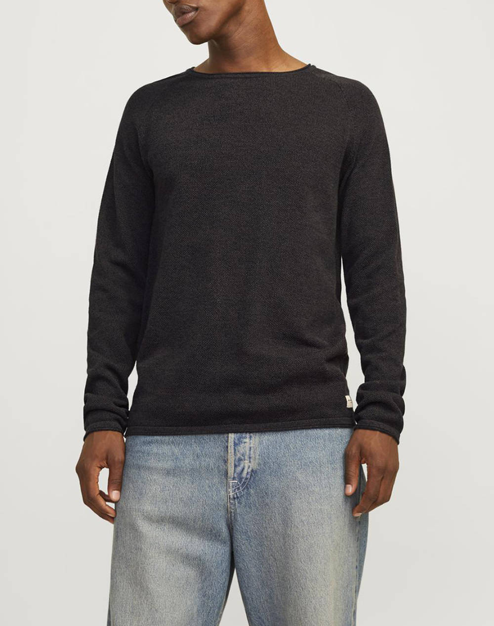 JACK&JONES ΠΛΕΚΤΟ JJEHILL KNIT CREW NECK NOOS ΠΛΕΚΤΟ 12157321-Mulch JetBlack