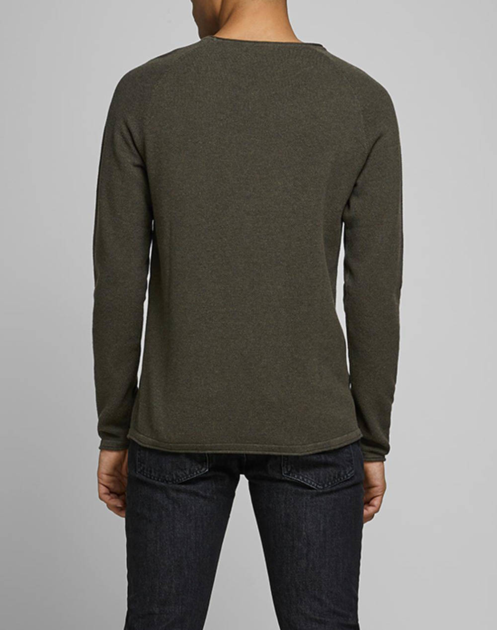 JACK&JONES ΠΛΕΚΤΟ JJEHILL KNIT CREW NECK NOOS ΠΛΕΚΤΟ 12157321-OLIVE NIGHT Olive φωτογραφία