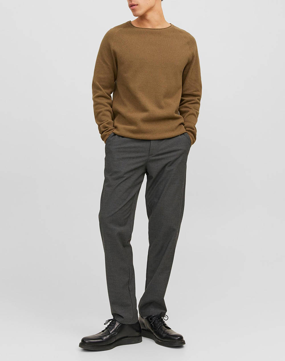 JACK&JONES ΠΛΕΚΤΟ JJEHILL KNIT CREW NECK NOOS ΠΛΕΚΤΟ 12157321-Otter SandyBrown φωτογραφία