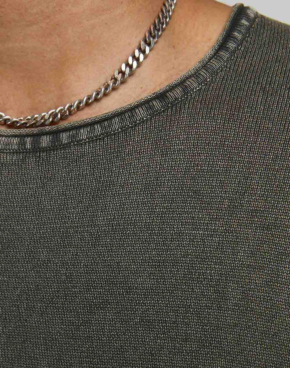 Jack Jones Μπλούζα Jjeleo Knit Crew Neck Noos 12174001-Dusty Olive Darkolivegreen ανδρικά ρούχα μπλούζες Πλεκτά Politikos Shop Πολιτικός