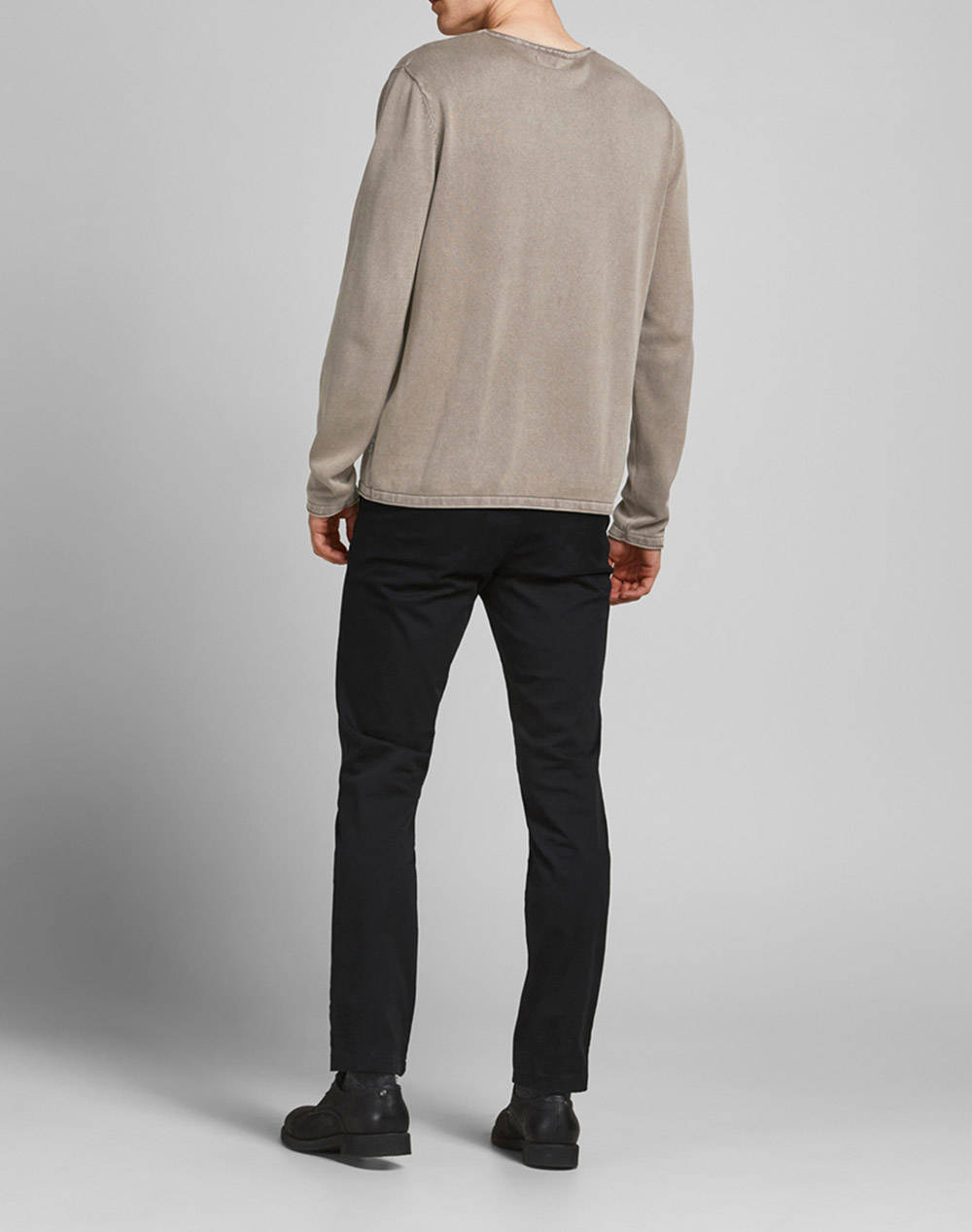 JACK&JONES ΜΠΛΟΥΖΑ JJELEO KNIT CREW NECK NOOS 12174001-Crockery Gray φωτογραφία
