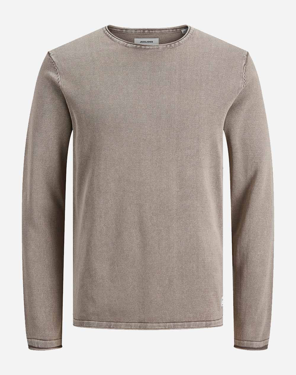 JACK&JONES ΜΠΛΟΥΖΑ JJELEO KNIT CREW NECK NOOS 12174001-Crockery Gray φωτογραφία
