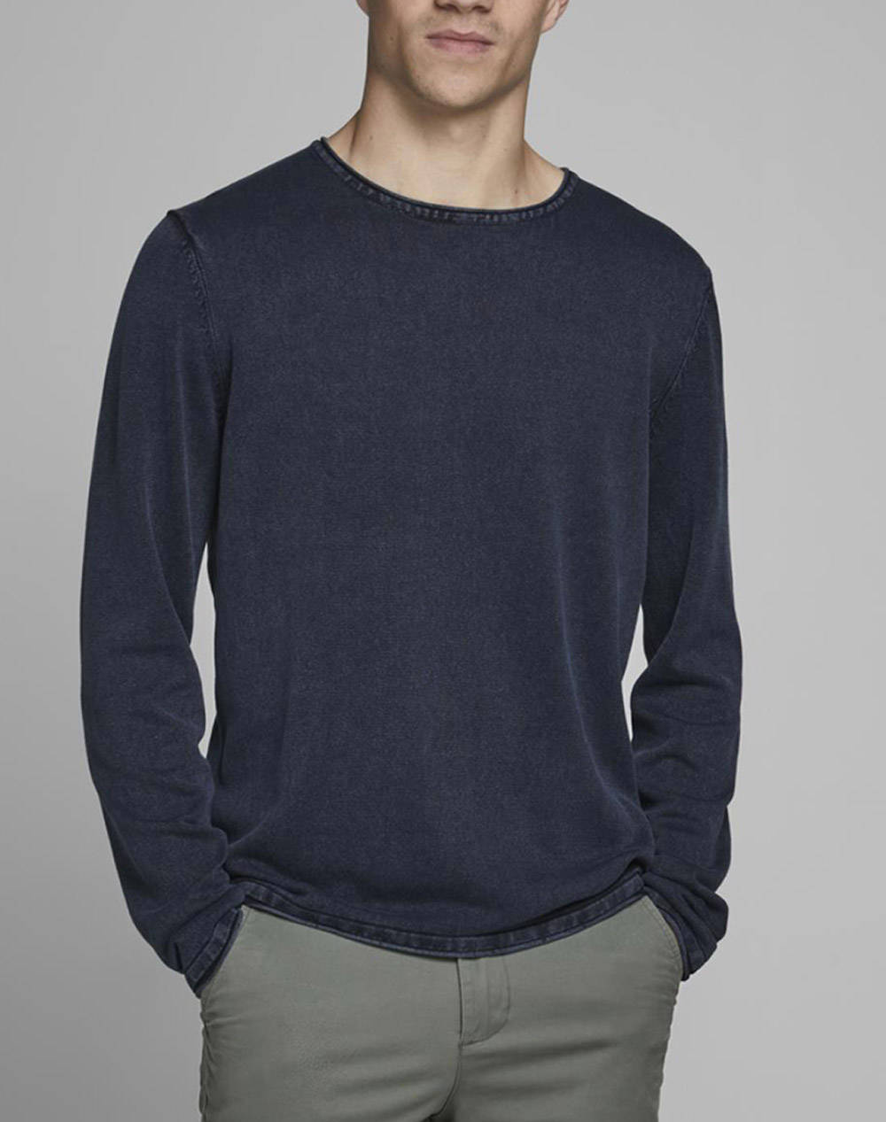 JACK&JONES ΜΠΛΟΥΖΑ JJELEO KNIT CREW NECK NOOS