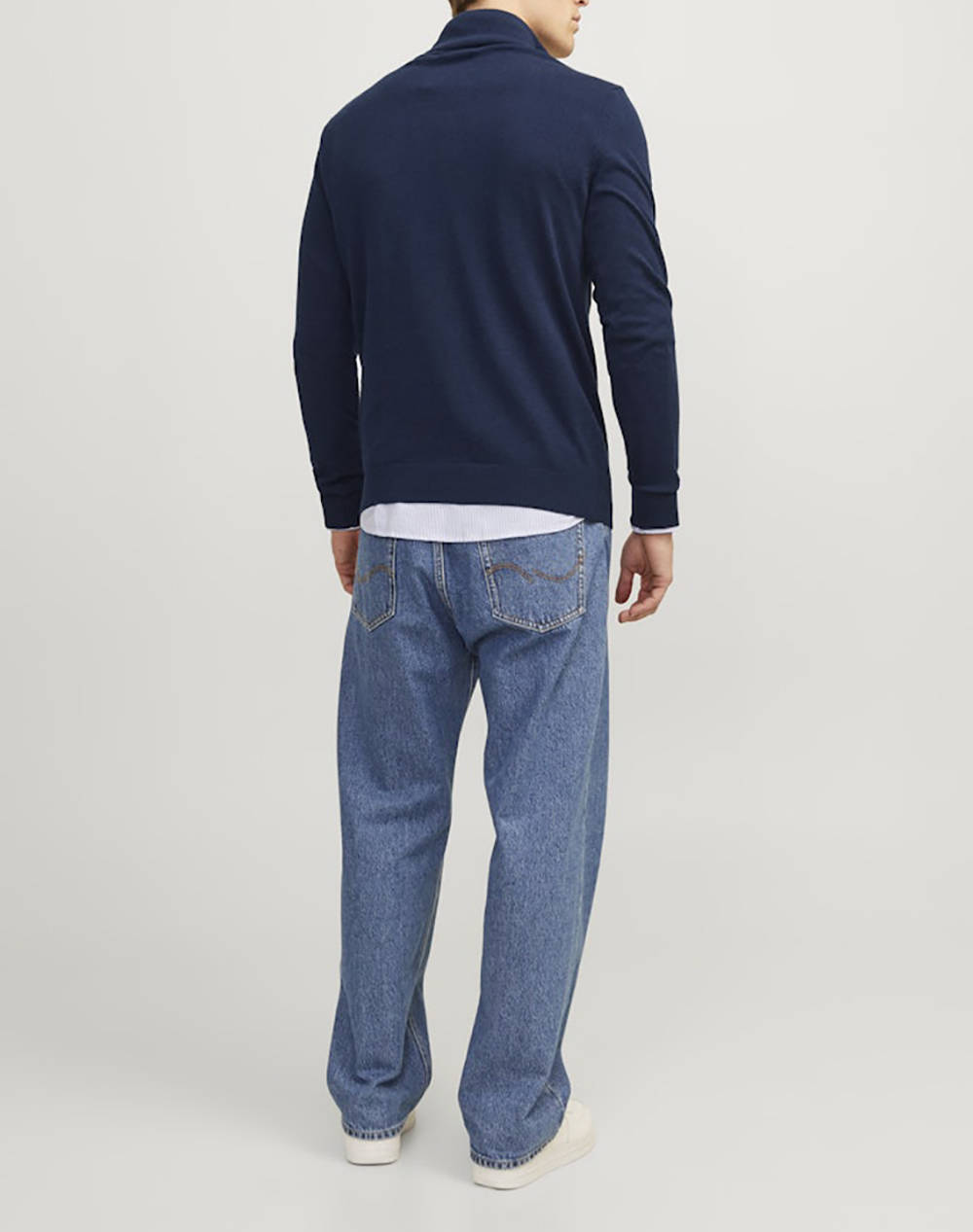 JACK&JONES JJEEMIL KNIT HALF ZIP NOOS 12189339-Navy Blazer NavyBlue φωτογραφία