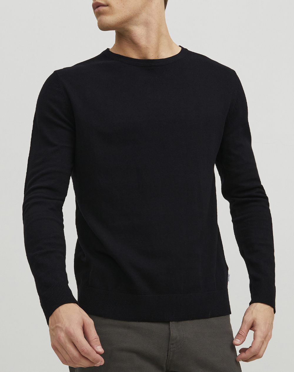 JACK&JONES JJEEMIL KNIT CREW NECK NOOS 12208364-BLACK Black