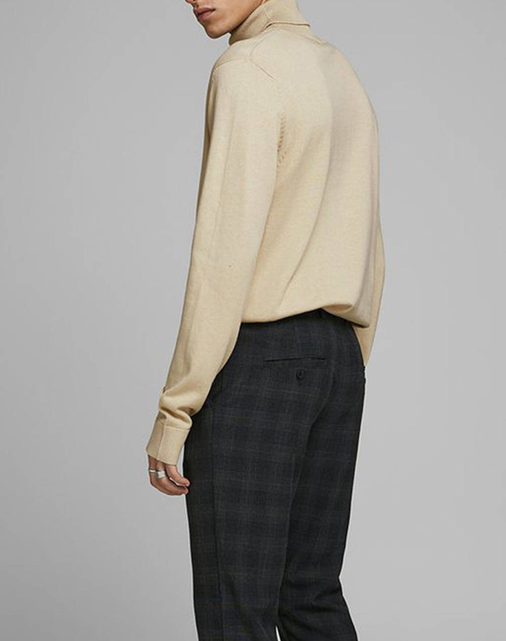 JACK&JONES ΠΟΥΛΟΒΕΡ JJEEMIL KNIT ROLL NECK NOOS 12157417-Oatmeal Biege φωτογραφία