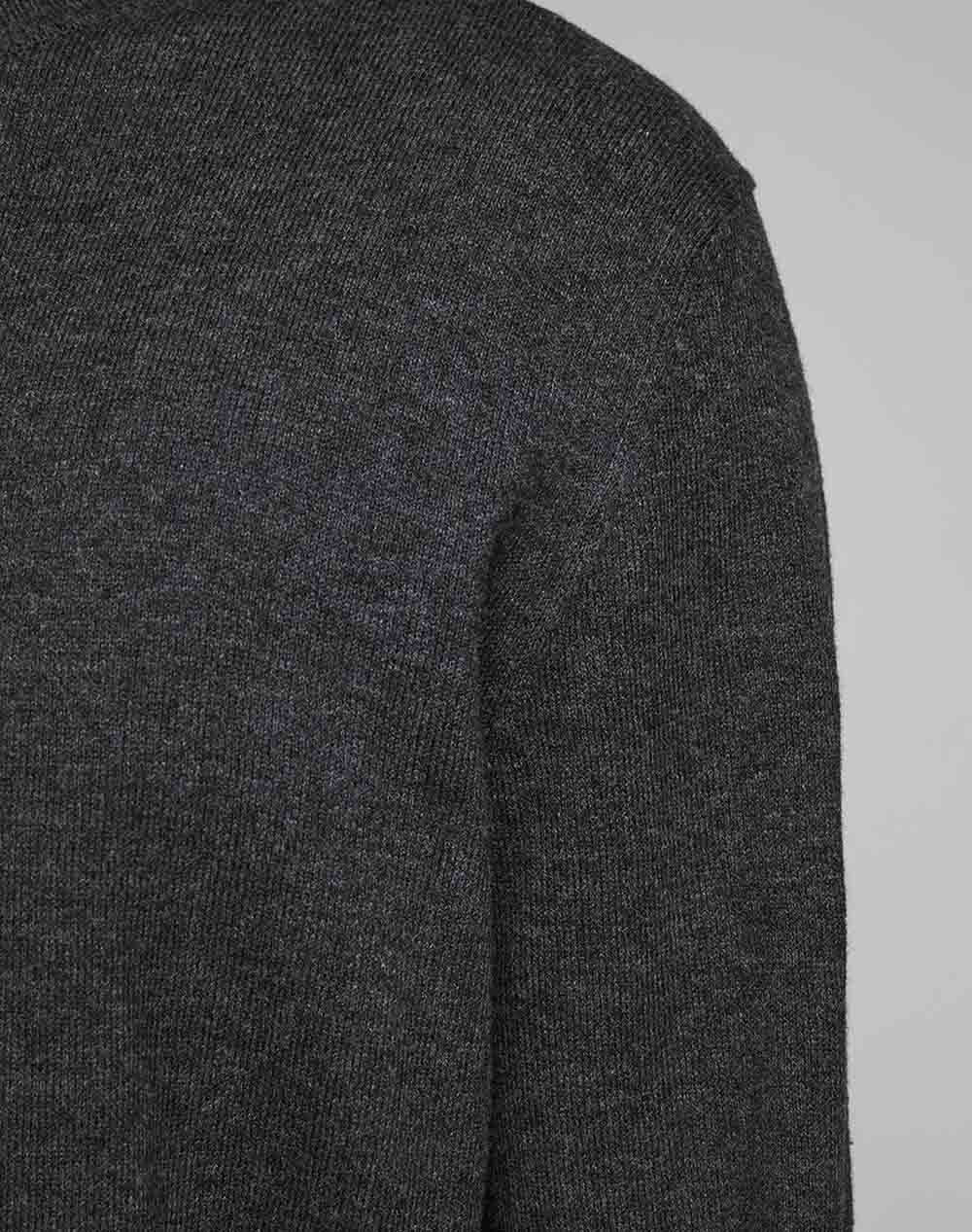 Jack Jones Πουλοβερ Jjeemil Knit Roll Neck Noos 12157417-Dark Grey Melange Darkgray ανδρικά ρούχα μπλούζες Πλεκτά Politikos Shop Πολιτικός