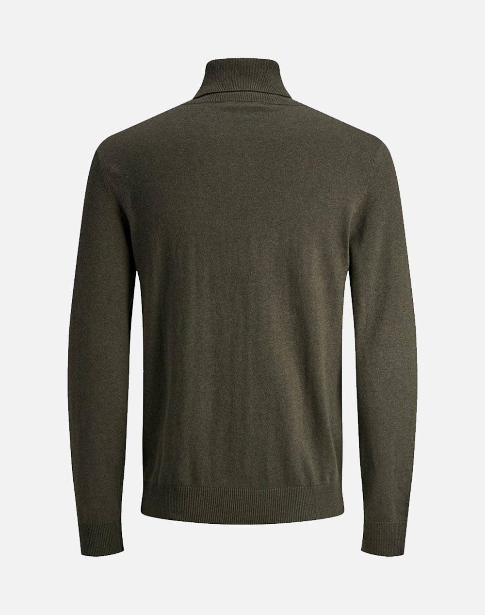 JACK&JONES ΠΟΥΛΟΒΕΡ JJEEMIL KNIT ROLL NECK NOOS 12157417-OLIVE NIGHT DarkGreen φωτογραφία