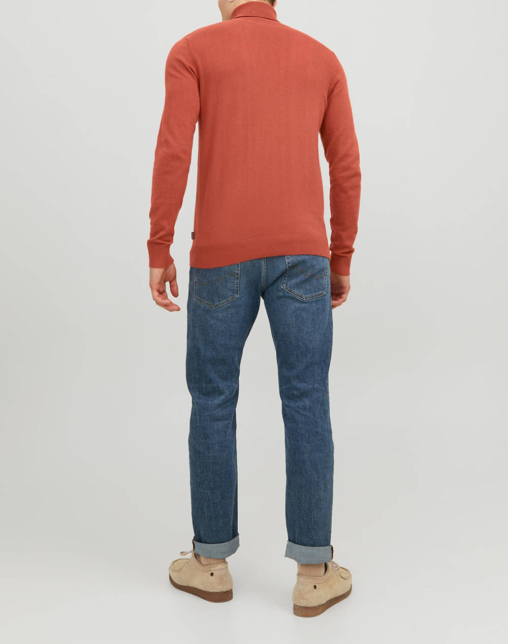 JACK&JONES ΠΟΥΛΟΒΕΡ JJEEMIL KNIT ROLL NECK NOOS 12157417-Cinnabar DarkOrange φωτογραφία