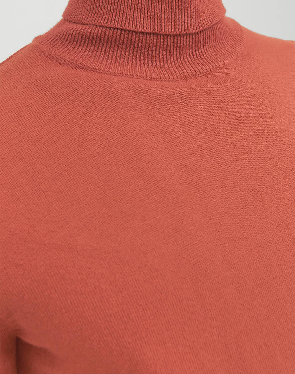 JACK&JONES ΠΟΥΛΟΒΕΡ JJEEMIL KNIT ROLL NECK NOOS 12157417-Cinnabar DarkOrange φωτογραφία
