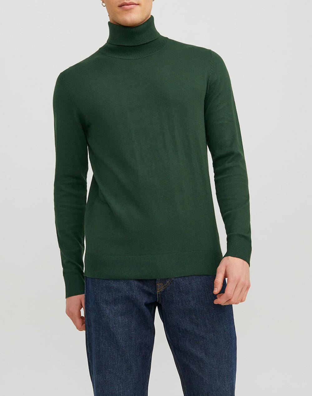 JACK&JONES ΠΟΥΛΟΒΕΡ JJEEMIL KNIT ROLL NECK NOOS 12157417-Mountain View Green