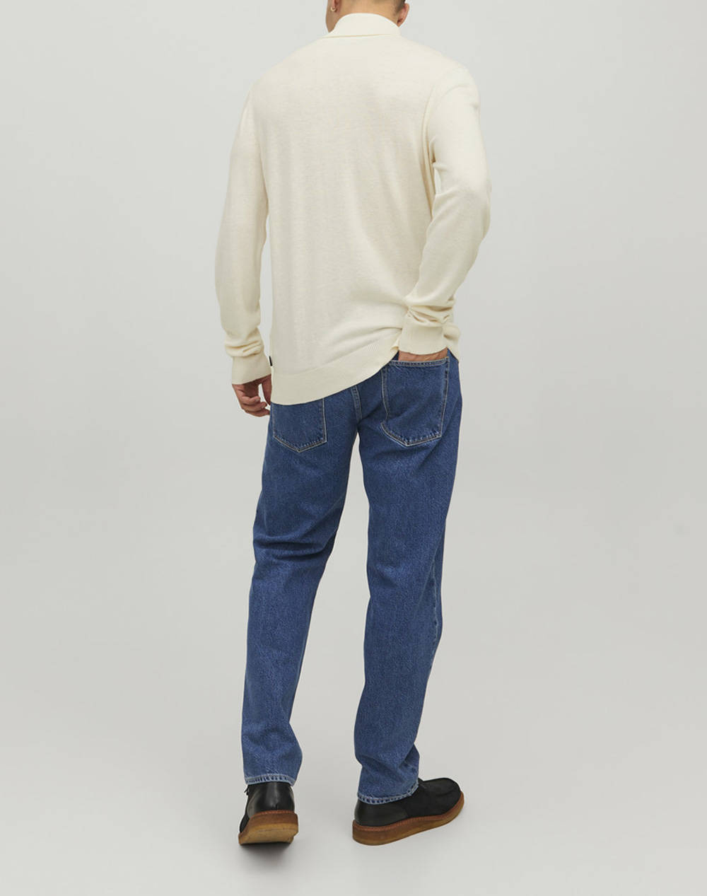 JACK&JONES ΠΟΥΛΟΒΕΡ JJEEMIL KNIT ROLL NECK NOOS 12157417-Cloud Dancer OffWhite φωτογραφία