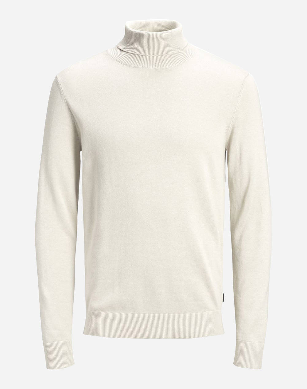 Jack Jones Πουλοβερ Jjeemil Knit Roll Neck Noos 12157417-Cloud Dancer Offwhite ανδρικά ρούχα μπλούζες Πλεκτά Politikos Shop Πολιτικός