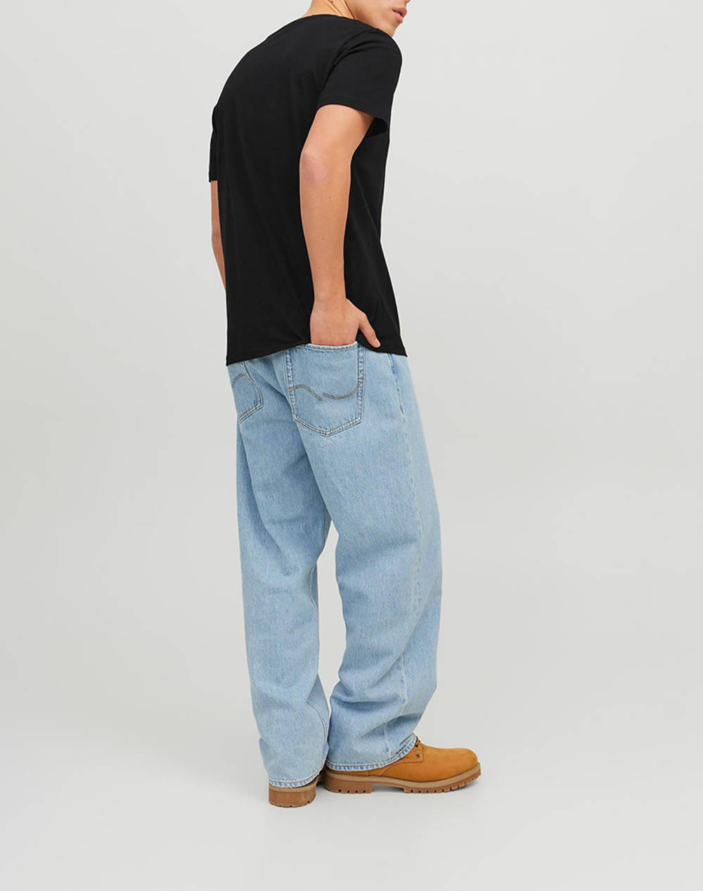 JACK&JONES T-SHIRT 12151955-BLACKSlim/Large Print JetBlack φωτογραφία