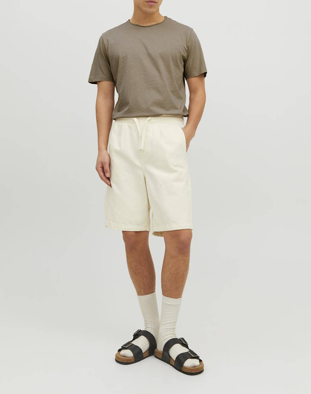 Jack Jones Μπλούζα Jjebasher Tee O-Neck Ss Noos 12182498-Crockery Darkolivegreen ανδρικά ρούχα μπλούζες T-Shirt Politikos Shop Πολιτικός