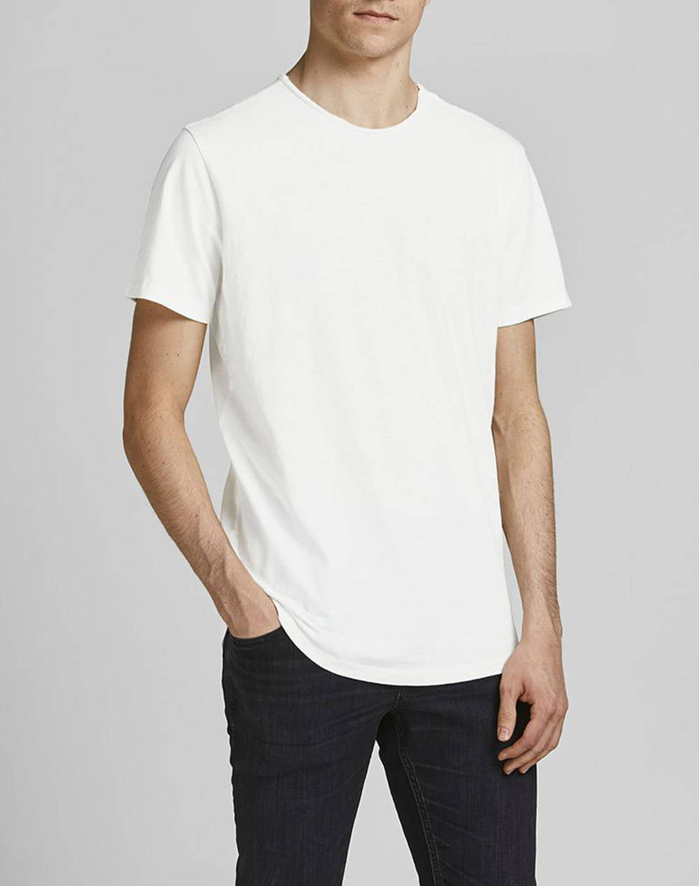 JACK&JONES ΜΠΛΟΥΖΑ JJEBASHER TEE O-NECK SS NOOS 12182498-Cloud Dancer OffWhite
