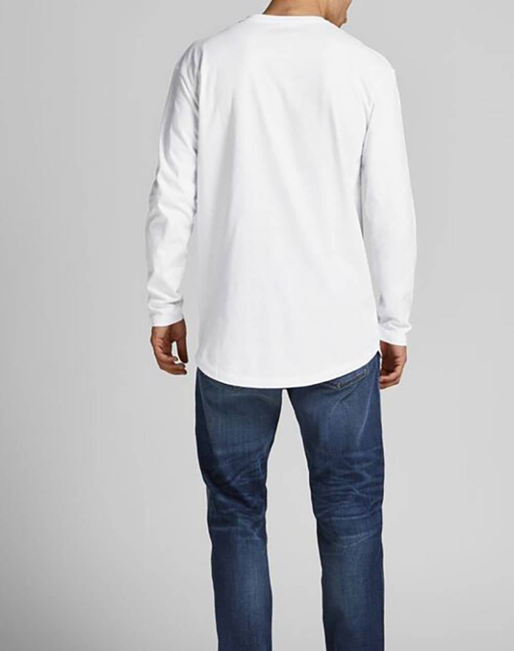 JACK&JONES ΜΠΛΟΥΖΑ JJENOA TEE O-NECK LS NOOS 12190128-WHITE White φωτογραφία