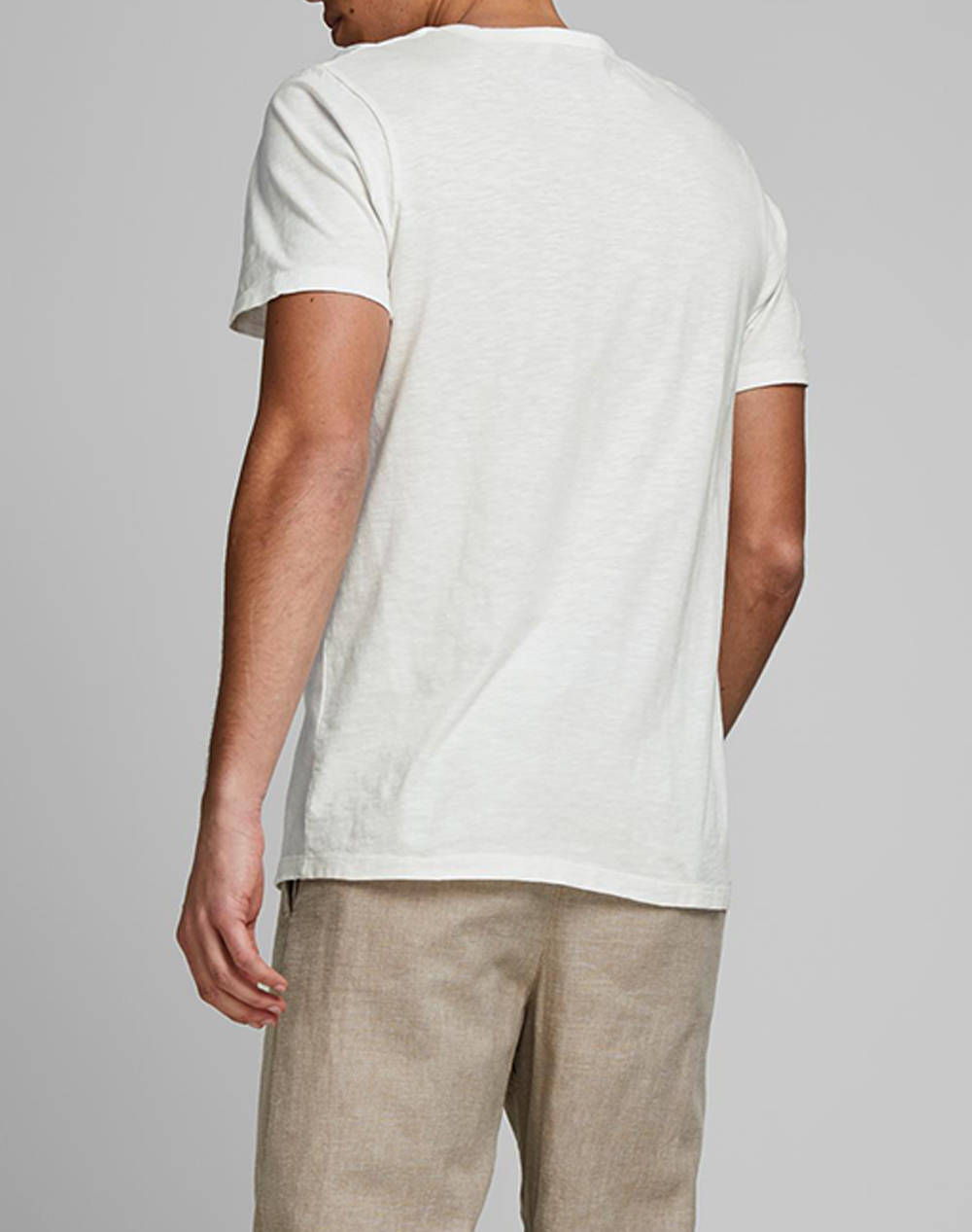 JACK&JONES JJESPLIT NECK TEE