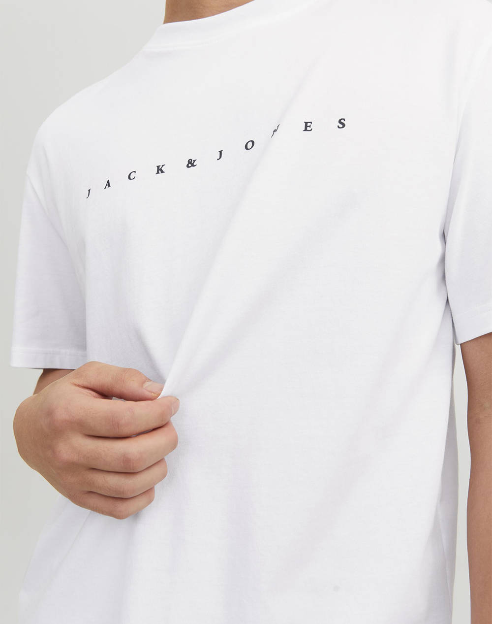 Jack Jones Jjestar Jj Tee Noos 12234746-White White ανδρικά ρούχα μπλούζες T-Shirt Politikos Shop Πολιτικός