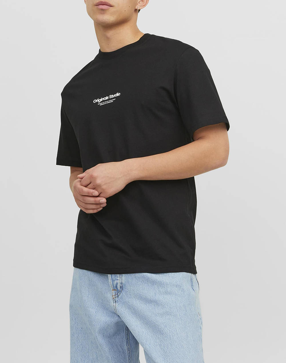 JACK&JONES JORVESTERBRO TEE CREW NECK NOOS 12240121-BLACK Black