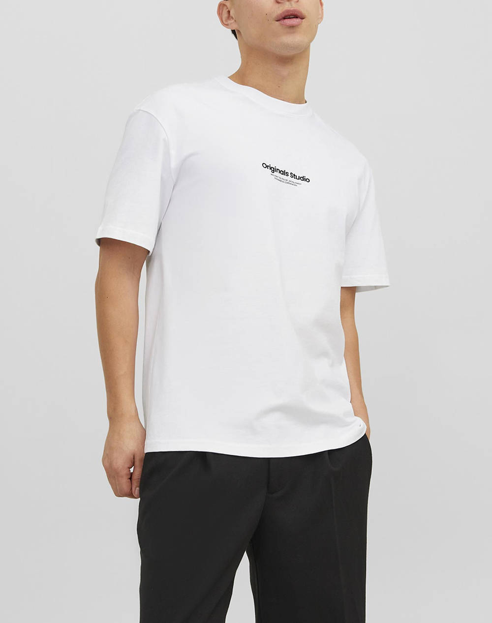 JACK&JONES JORVESTERBRO TEE CREW NECK NOOS 12240121-BRIGHT WHITE White