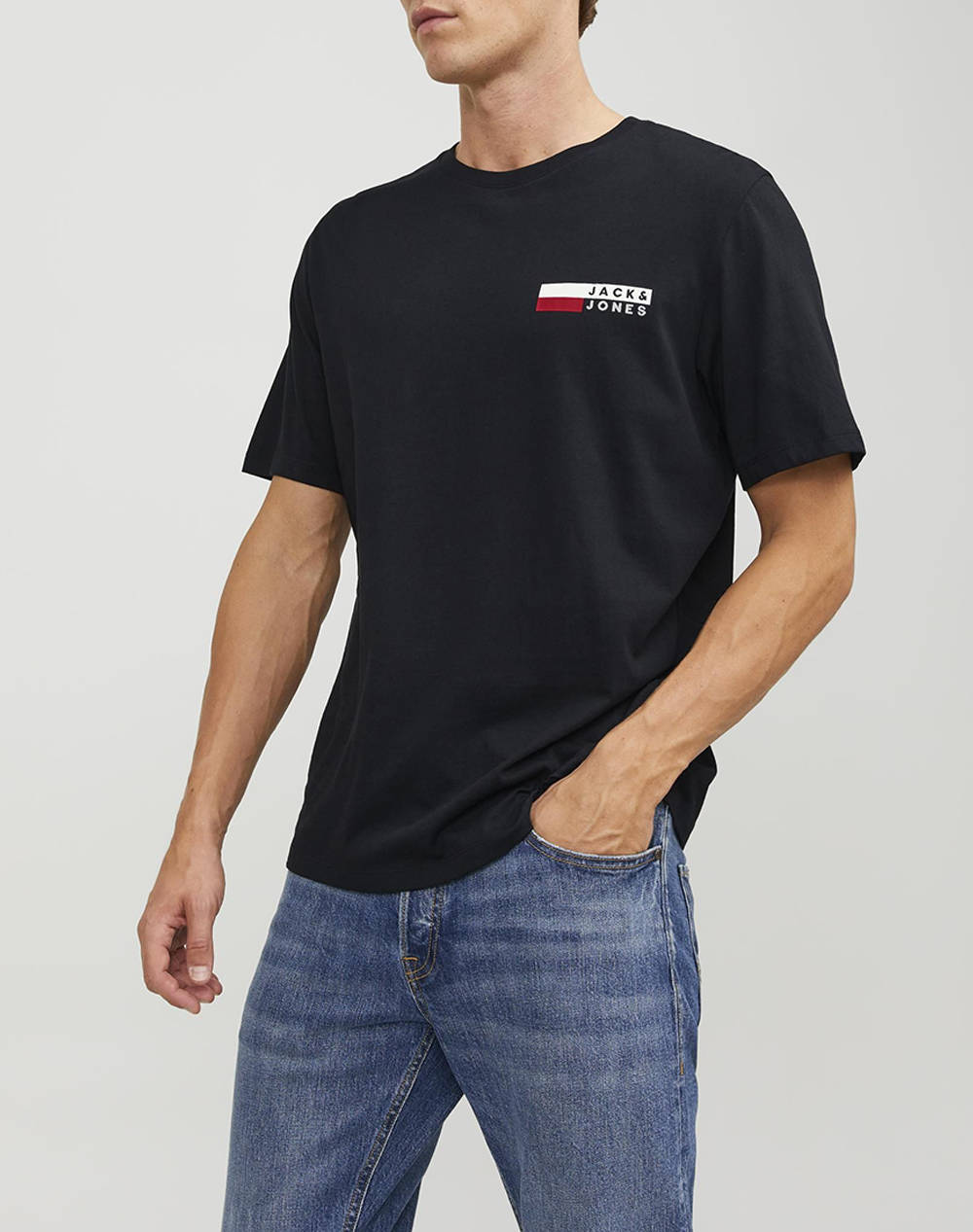 JACK&JONES JJECORP LOGO TEE PLAY O-NECK NOOS 12233999-BlackSmallPrint Black