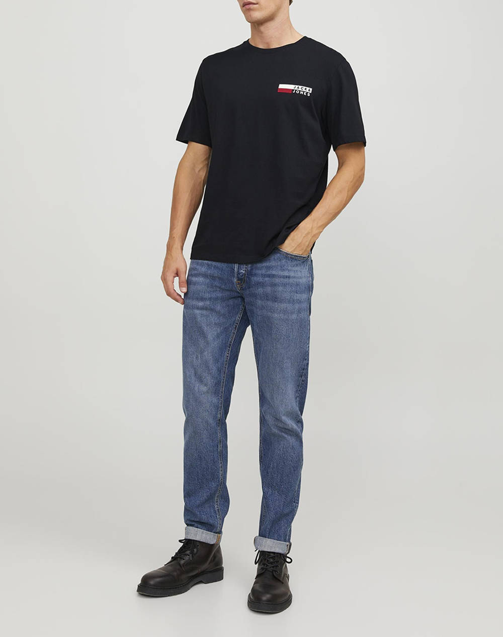 JACK&JONES JJECORP LOGO TEE PLAY O-NECK NOOS 12233999-BlackSmallPrint Black φωτογραφία