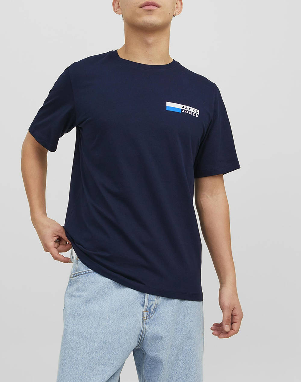 JACK&JONES JJECORP LOGO TEE PLAY O-NECK NOOS 12233999-Navy Blazersmallprint NavyBlue