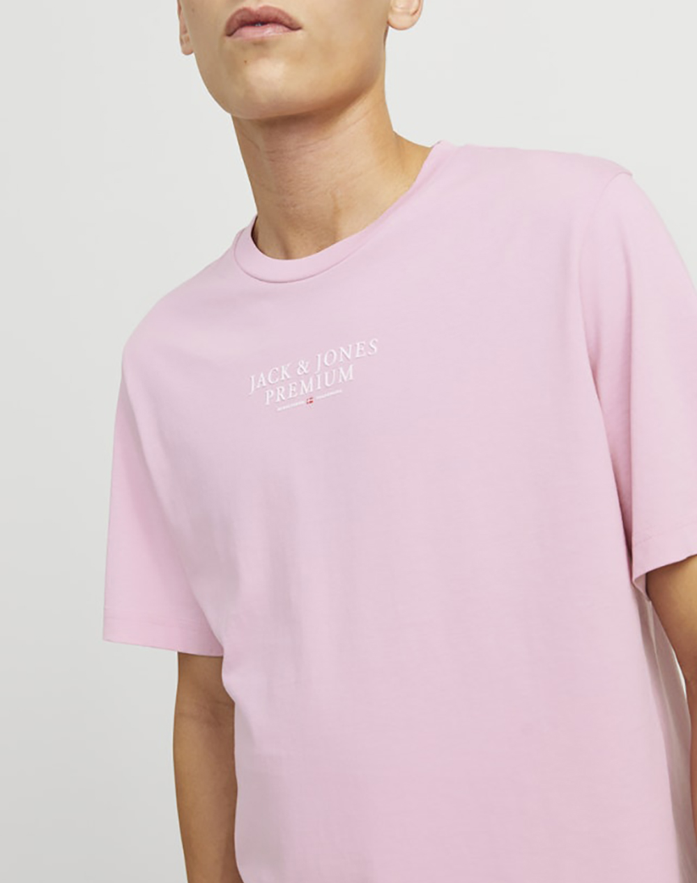Jack Jones Jprbluarchie Ss Tee Crew Neck Noos 12217167-Pink Nectar Lightpink ανδρικά ρούχα μπλούζες T-Shirt Politikos Shop Πολιτικός