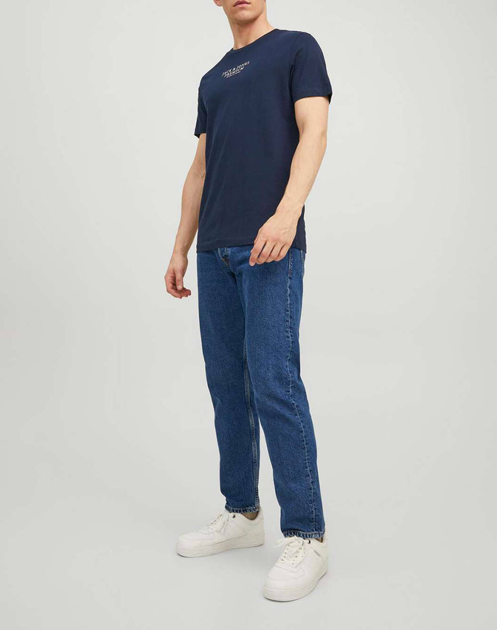 Jack Jones Jprbluarchie Ss Tee Crew Neck Noos 12217167-Navy Blazer Navyblue ανδρικά ρούχα μπλούζες T-Shirt Politikos Shop Πολιτικός