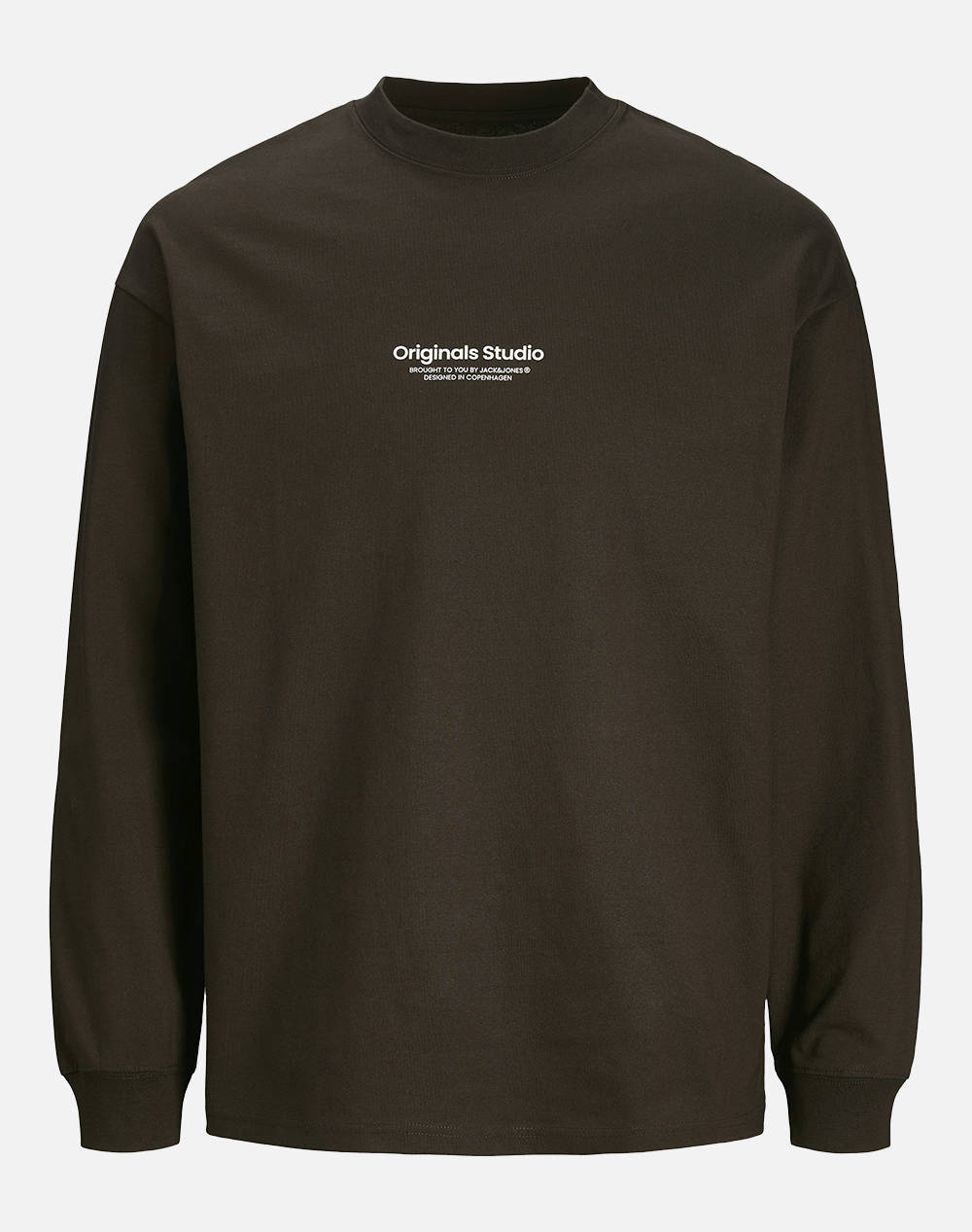 JACK&JONES JACK&JONES JORVESTERBRO TEE LS CREW NECK NOOS 12251775-Chocolate Torte DarkBrown