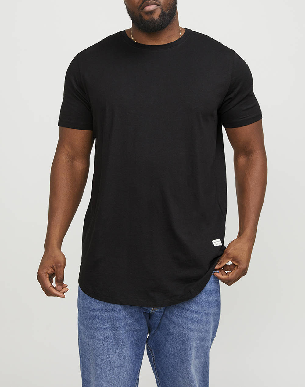 JACK&JONES JJENOA TEE SS CREW NECK NOOS PLS 12184933-BLACK Black