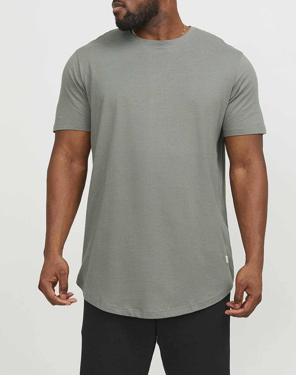 JACK&JONES JJENOA TEE SS CREW NECK NOOS PLS 12184933-Sedona Sage Gray