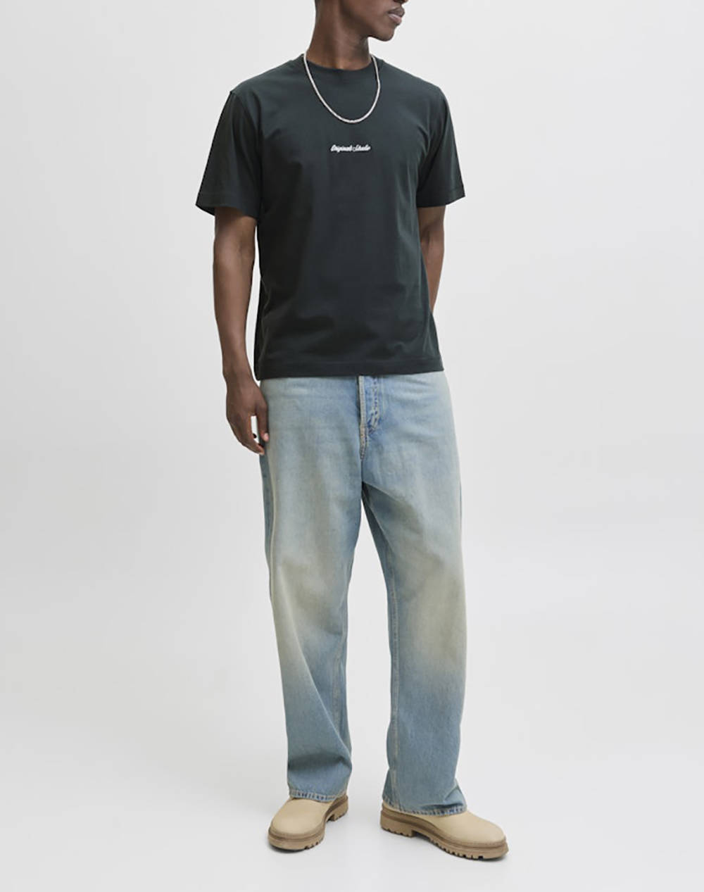 Jack Jones Jornorrebro Emb Tee Ss Crew Neck Noos 12282892-Forest River Darkgreen ανδρικά ρούχα μπλούζες T-Shirt Politikos Shop Πολιτικός
