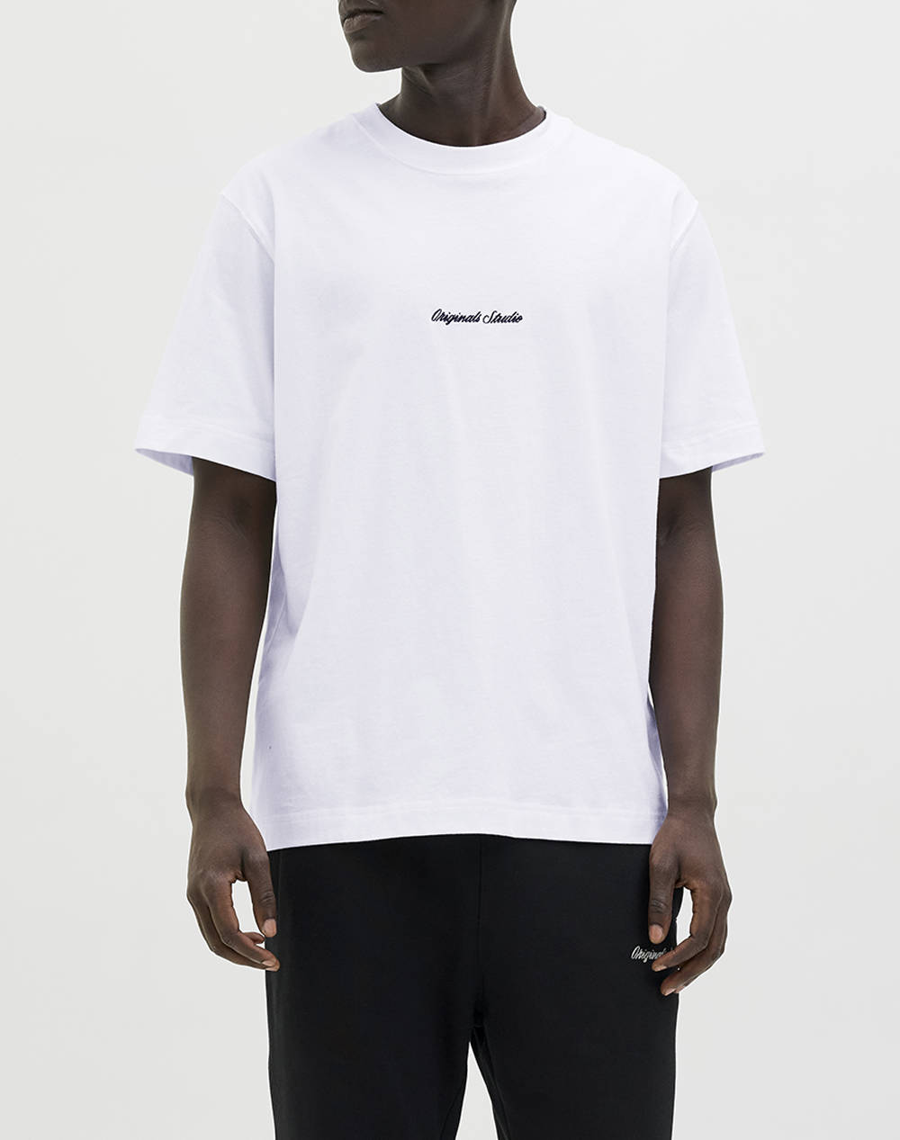 JACK&JONES JORNORREBRO EMB TEE SS CREW NECK NOOS 12282892-BRIGHT WHITE White