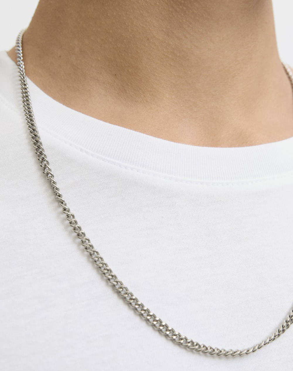 Jack Jones Jjeorganic Basic Tee Ls O-Neck Noos 12279538-White White ανδρικά ρούχα μπλούζες T-Shirt Politikos Shop Πολιτικός
