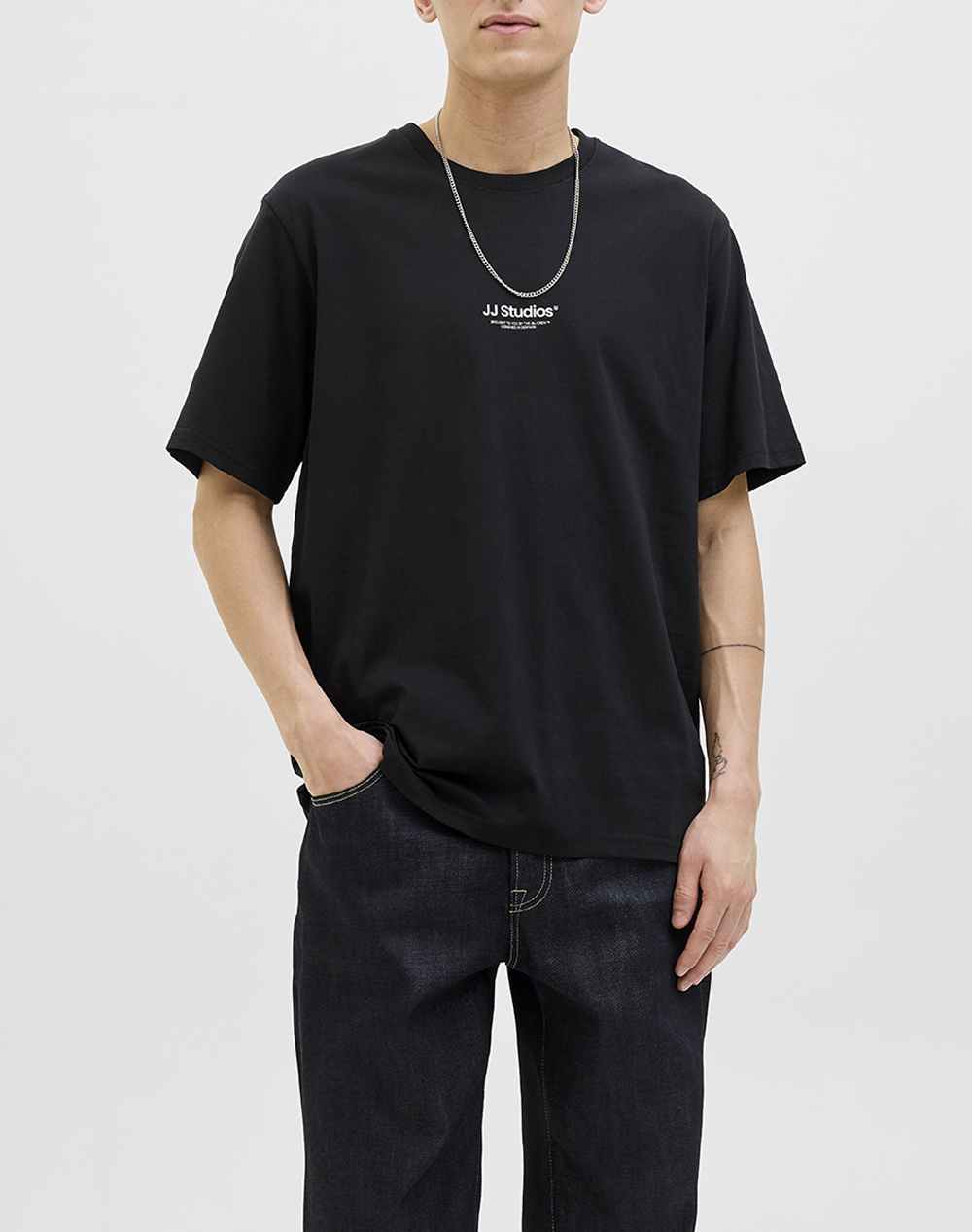JACK&JONES JJESOHO TEE SS CREW NECK NOOS 12278787-BLACK Black