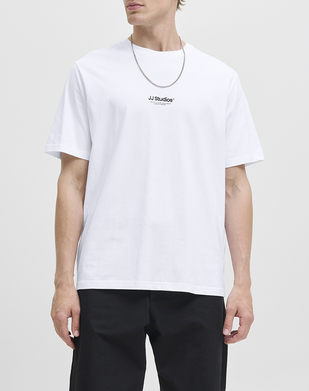 JACK&JONES JJESOHO TEE SS CREW NECK NOOS 12278787-WHITE White