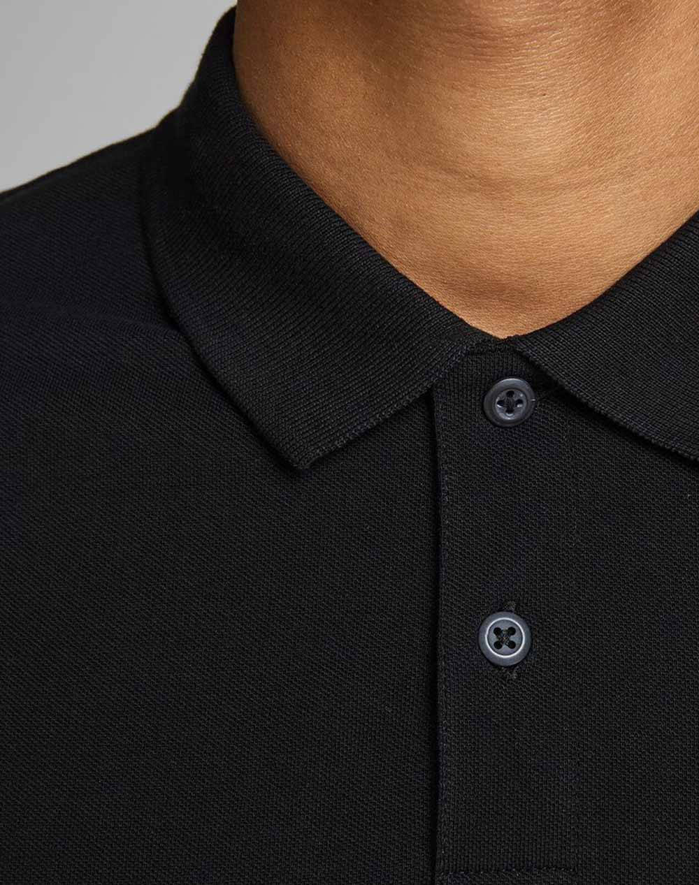 JACK&JONES ΜΠΛΟΥΖΑ JJEBASIC POLO SS NOOS 12136516-BLACK Black φωτογραφία