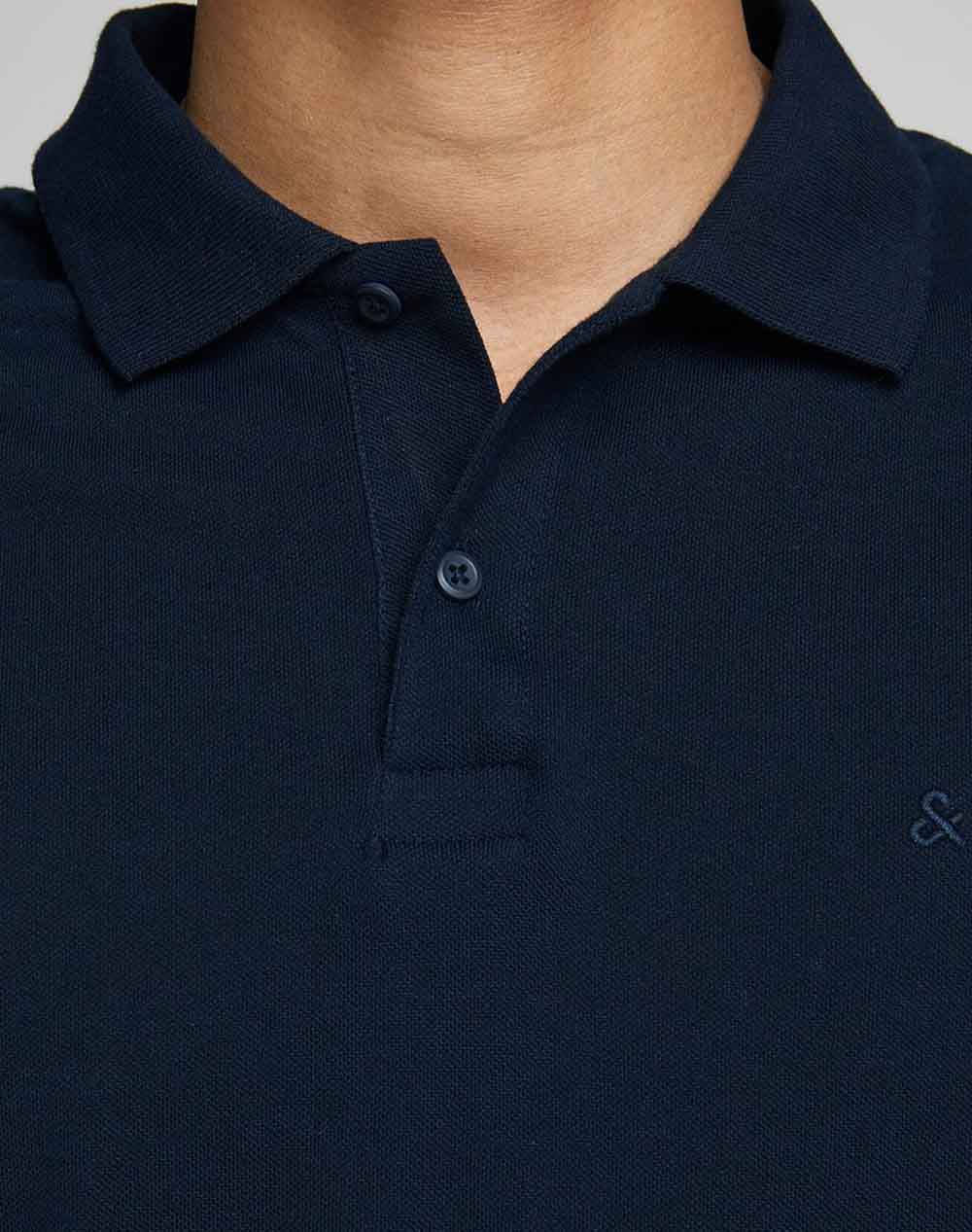 Jack Jones Μπλούζα Jjebasic Polo Ss Noos 12136516-Navy Blazer Darkblue ανδρικά ρούχα μπλούζες Politikos Shop Πολιτικός
