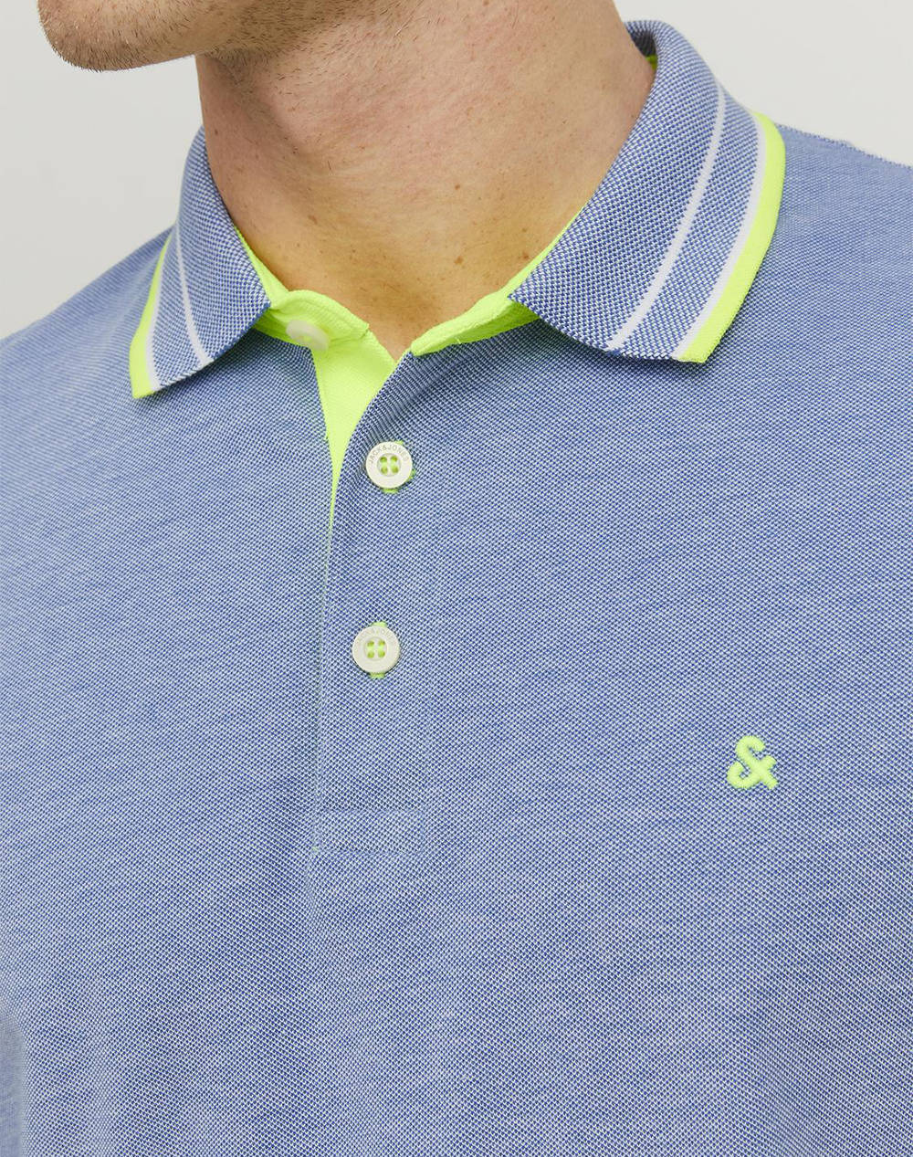 Jack Jones Μπλούζα Αντρικη Jjepaulos Polo Ss Noos 12136668-Bright Cobaltslim Fit Earthblue ανδρικά ρούχα μπλούζες Politikos Shop Πολιτικός