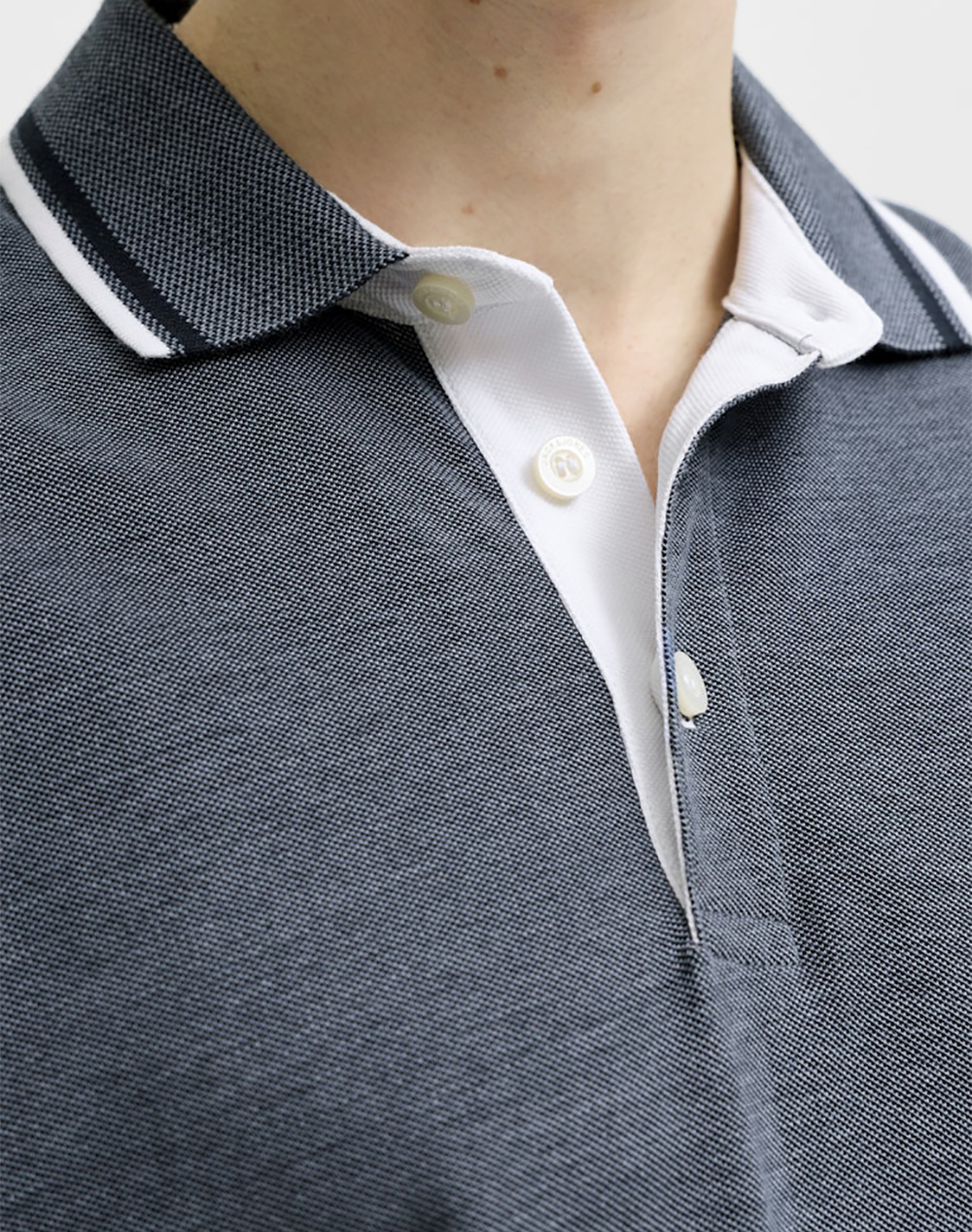 Jack Jones Μπλούζα Αντρικη Jjepaulos Polo Ss Noos 12136668-Blue Mirageplay Jeanblue ανδρικά ρούχα μπλούζες Politikos Shop Πολιτικός