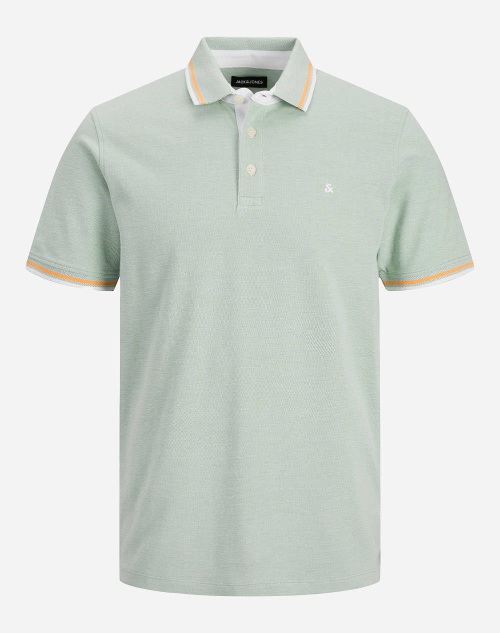 Jack Jones Μπλούζα Αντρικη Jjepaulos Polo Ss Noos 12136668-Granite Green Lawngreen ανδρικά ρούχα μπλούζες Politikos Shop Πολιτικός