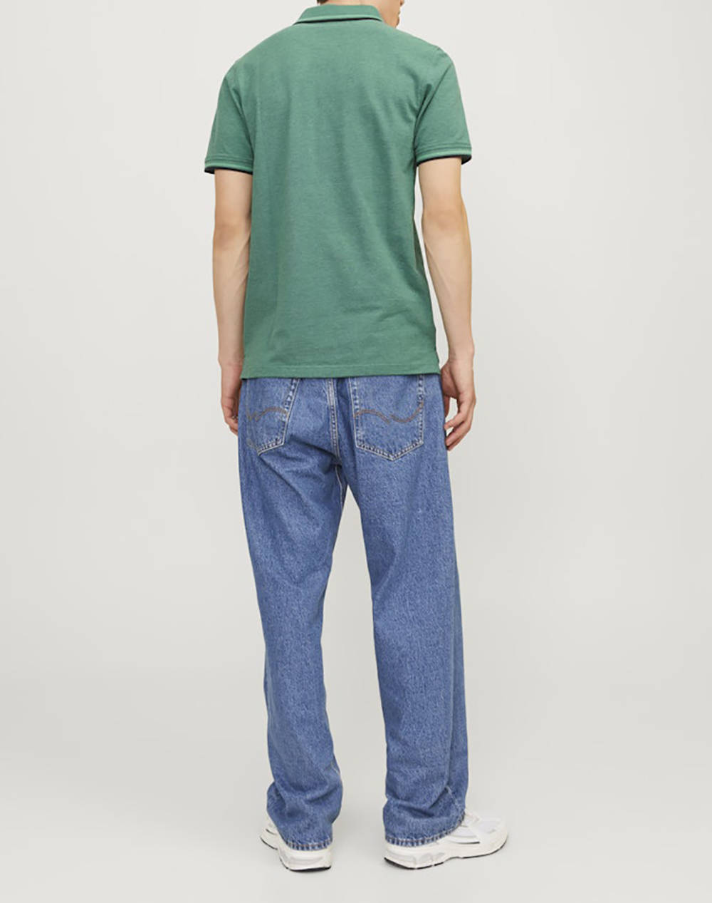 JACK&JONES ΜΠΛΟΥΖΑ ΑΝΤΡΙΚΗ JJEPAULOS POLO SS NOOS 12136668-Deep TealPLAY LightGreen φωτογραφία