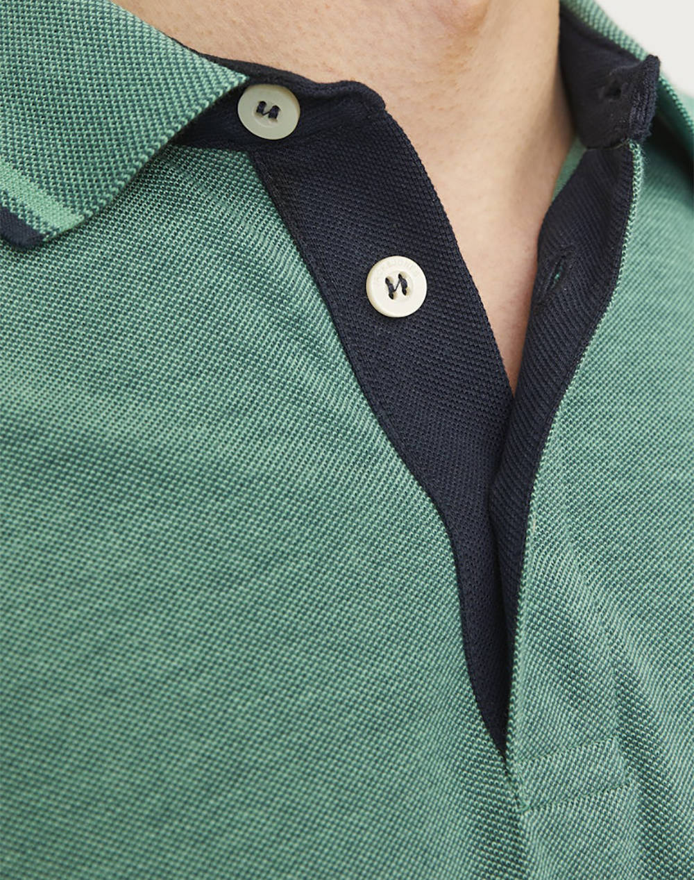 JACK&JONES ΜΠΛΟΥΖΑ ΑΝΤΡΙΚΗ JJEPAULOS POLO SS NOOS 12136668-Deep TealPLAY LightGreen φωτογραφία