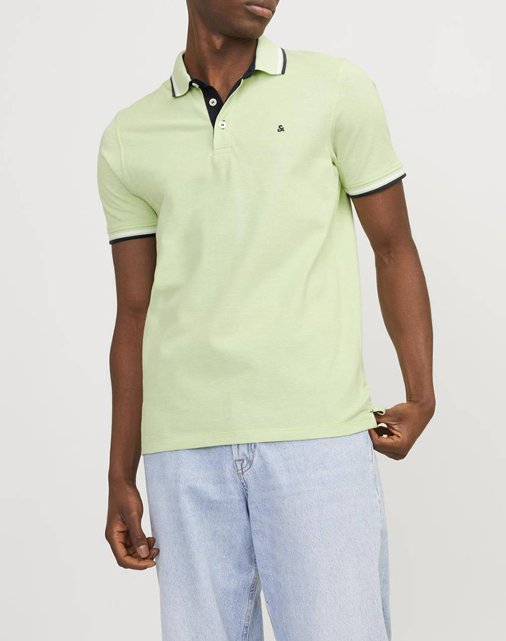 JACK&JONES ΜΠΛΟΥΖΑ ΑΝΤΡΙΚΗ JJEPAULOS POLO SS NOOS 12136668-Wild Lime Lime
