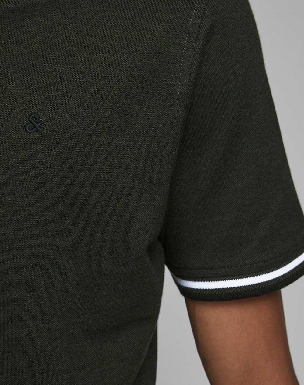 Jack Jones Μπλούζα Αντρικη Jjepaulos Polo Ss Noos 12136668-Forest Night Mediumforestgreen ανδρικά ρούχα μπλούζες Politikos Shop Πολιτικός
