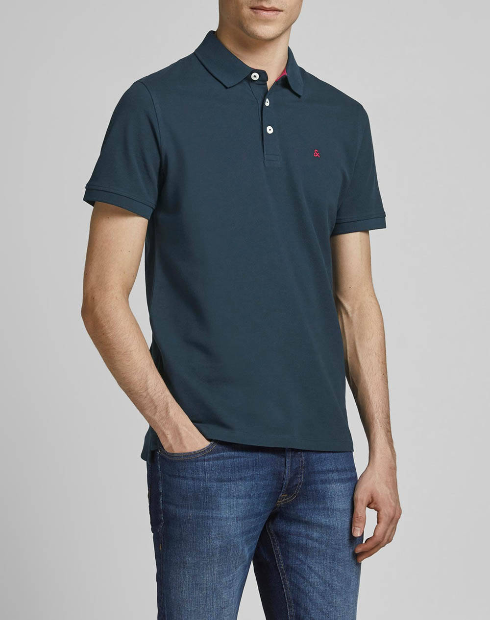 JACK&JONES ΜΠΛΟΥΖΑ ΑΝΤΡΙΚΗ JJEPAULOS POLO SS NOOS 12136668-Navy Blazer NavyBlue